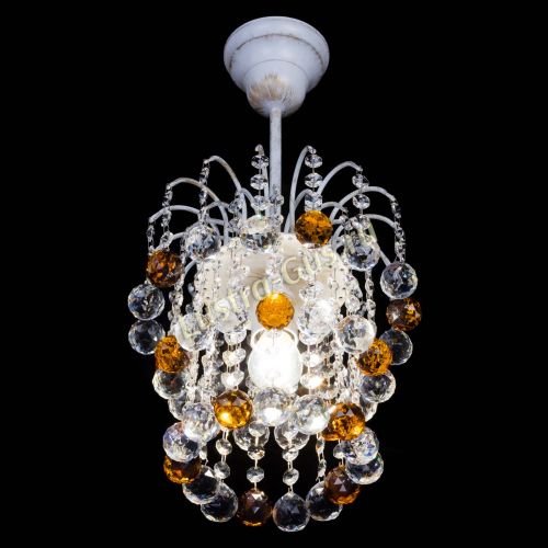 Люстра Зима шар чайная (белая патина)  в Сочи Гусь Хрустальный