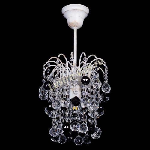 Люстра Зима шар черная (белая патина)  в Сочи Гусь Хрустальный