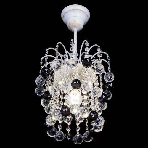 Люстра Зима шар черная (белая патина)  в Сочи Гусь Хрустальный