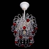 Люстра Зима шар красная (белая патина)  в Сочи