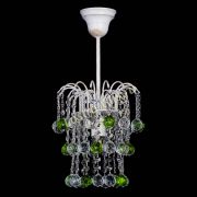 Люстра Зима шар зеленая (белая патина)