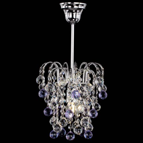 Люстра Зима шар фиолетовая в Сочи Гусь Хрустальный