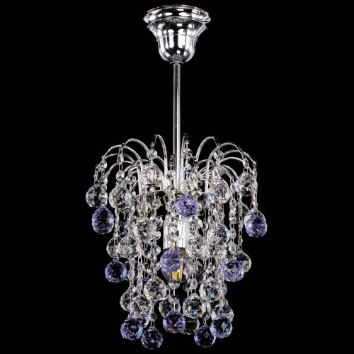 Люстра Зима шар фиолетовая в Сочи Гусь Хрустальный