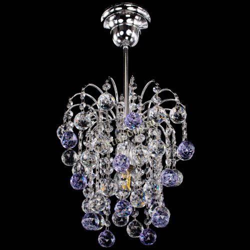 Люстра Зима шар фиолетовая в Сочи Гусь Хрустальный