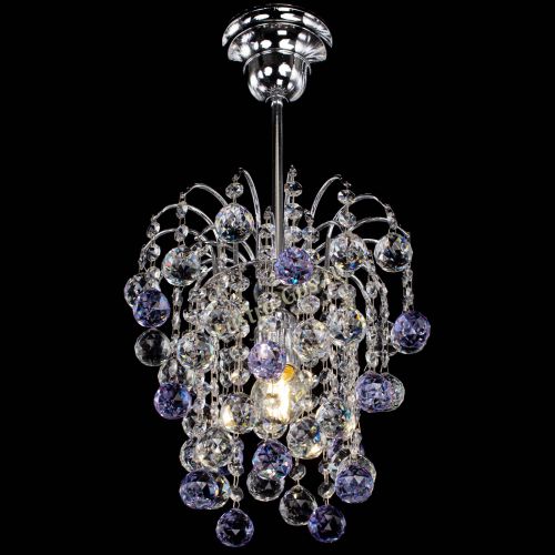 Люстра Зима шар фиолетовая в Сочи Гусь Хрустальный