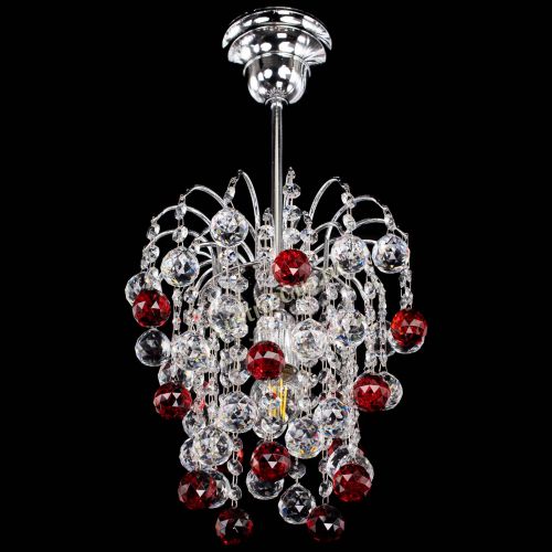 Люстра Зима шар красная в Сочи Гусь Хрустальный