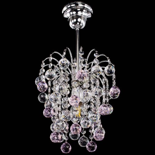 Люстра Зима шар розовая в Сочи Гусь Хрустальный