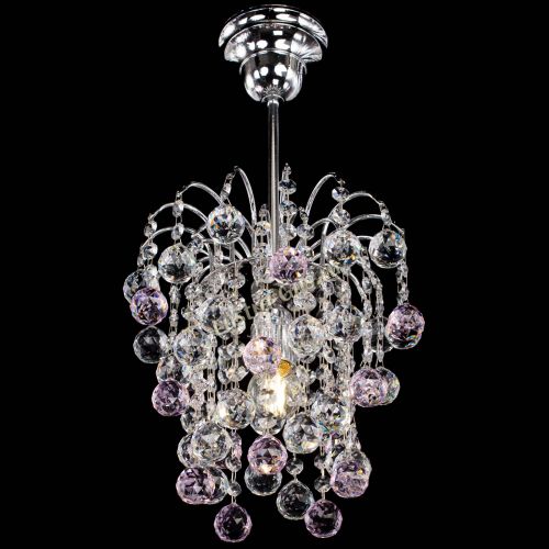 Люстра Зима шар розовая в Сочи Гусь Хрустальный