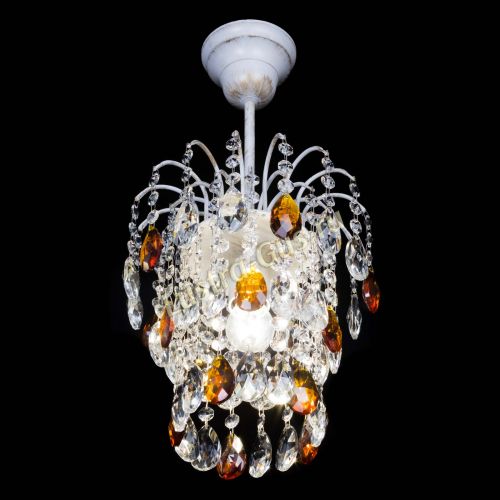 Люстра Зима журавлик чайная (белая патина) в Сочи Гусь Хрустальный