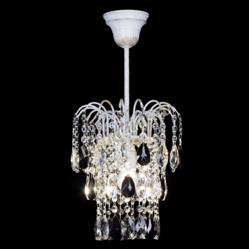 Люстра Зима журавлик черная (белая патина) в Сочи Гусь Хрустальный