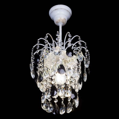 Люстра Зима журавлик черная (белая патина) в Сочи Гусь Хрустальный