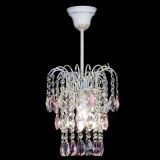 Люстра Зима журавлик розовая (белая патина) в Сочи