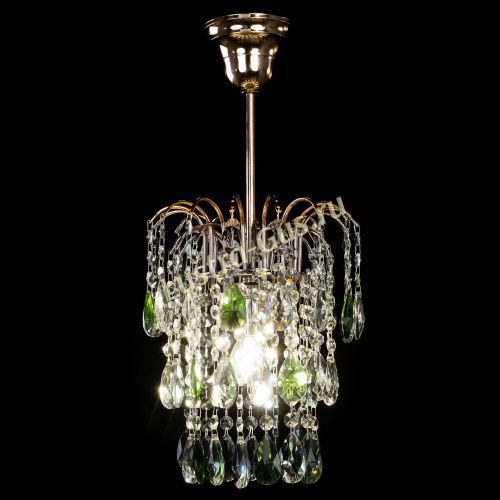 Люстра Зима журавлик зеленая в Сочи Гусь Хрустальный