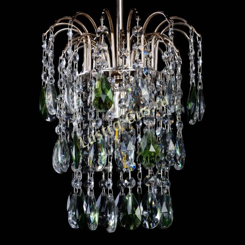 Люстра Зима журавлик зеленая в Сочи Гусь Хрустальный