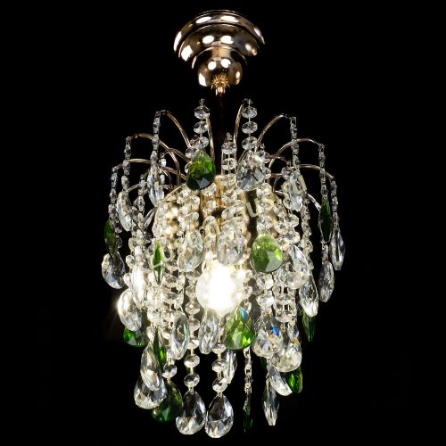 Люстра Зима журавлик зеленая в Сочи Гусь Хрустальный