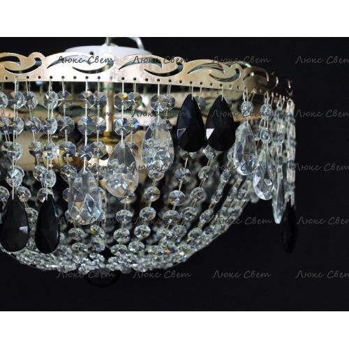 Люстра Анжелика журавлик черная в Сочи Гусь Хрустальный