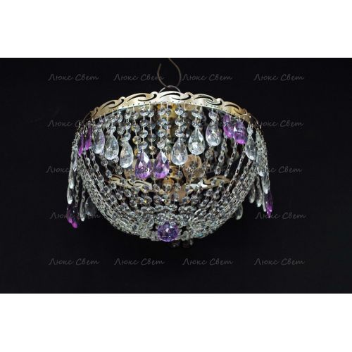 Люстра Анжелика журавлик фиолетовая в Сочи Гусь Хрустальный