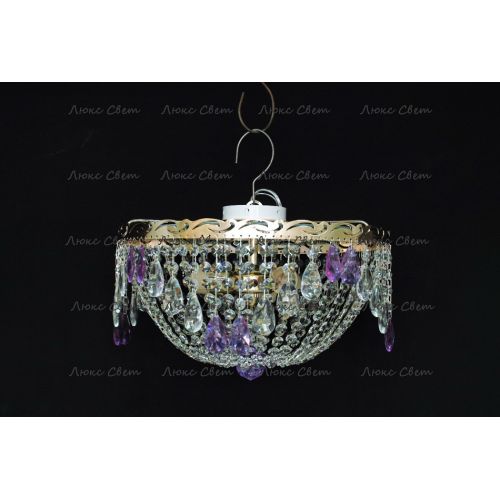 Люстра Анжелика журавлик фиолетовая в Сочи Гусь Хрустальный