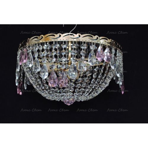 Люстра Анжелика журавлик розовая в Сочи Гусь Хрустальный