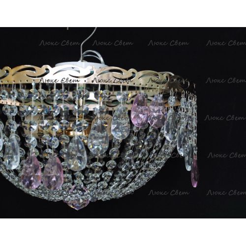 Люстра Анжелика журавлик розовая в Сочи Гусь Хрустальный