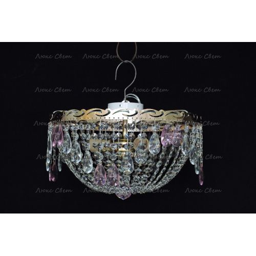 Люстра Анжелика журавлик розовая в Сочи Гусь Хрустальный