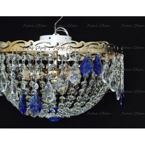 Люстра Анжелика журавлик синяя в Сочи Гусь Хрустальный