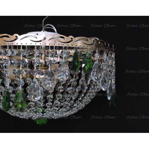 Люстра Анжелика журавлик зеленая в Сочи Гусь Хрустальный