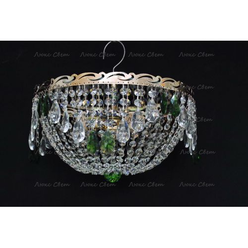 Люстра Анжелика журавлик зеленая в Сочи Гусь Хрустальный