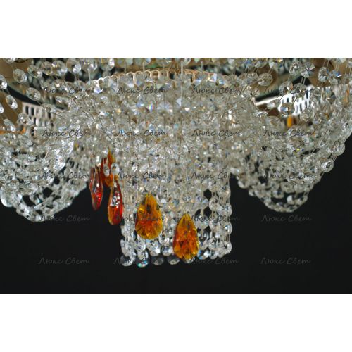 Люстра Водоворот + низ цветная в Сочи Гусь Хрустальный