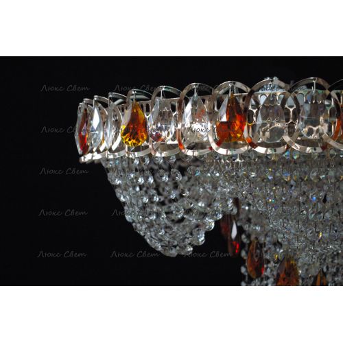 Люстра Водоворот + низ цветная в Сочи Гусь Хрустальный