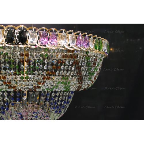 Люстра Водопад Колор 80 см в Сочи Гусь Хрустальный