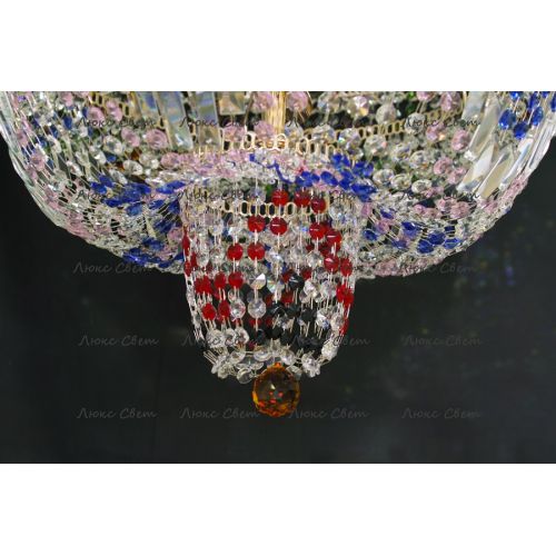 Люстра Водопад Колор 80 см в Сочи Гусь Хрустальный