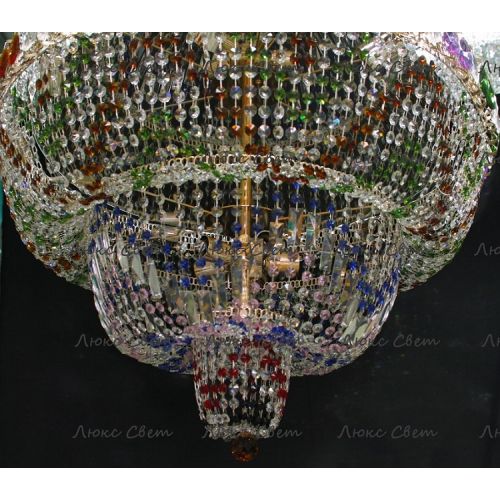 Люстра Водопад Колор 80 см в Сочи Гусь Хрустальный