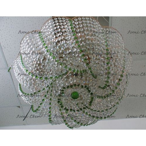 Люстра Лотос  Елена цветная № 1 в Сочи Гусь Хрустальный