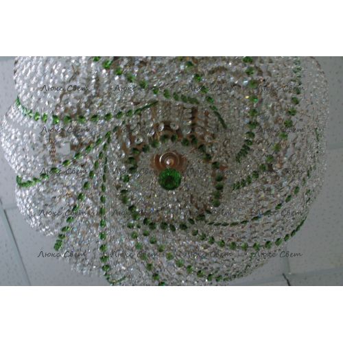 Люстра Лотос  Елена цветная № 1 в Сочи Гусь Хрустальный