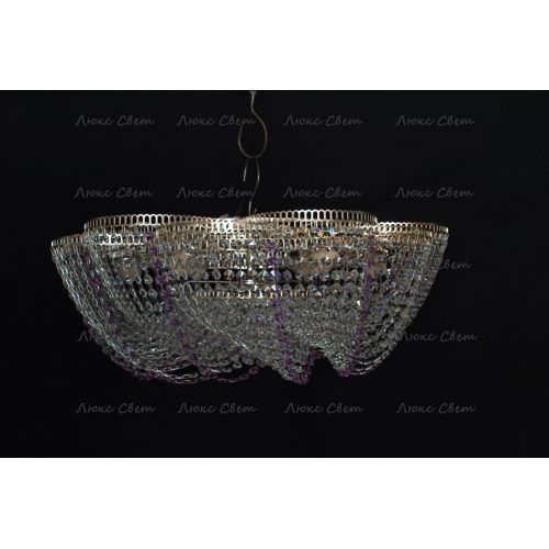 Люстра Лотос Елена сиреневая в Сочи Гусь Хрустальный