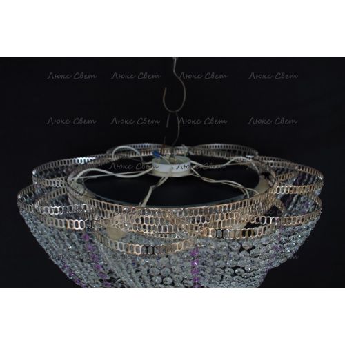 Люстра Лотос Елена сиреневая в Сочи Гусь Хрустальный