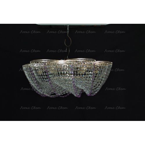 Люстра Лотос Елена сиреневая в Сочи Гусь Хрустальный