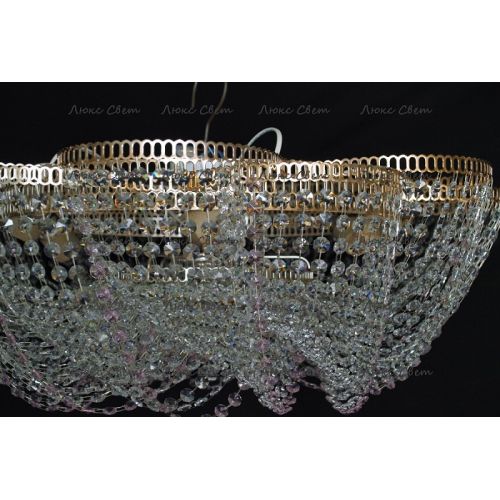 Люстра Лотос Елена розовая в Сочи Гусь Хрустальный