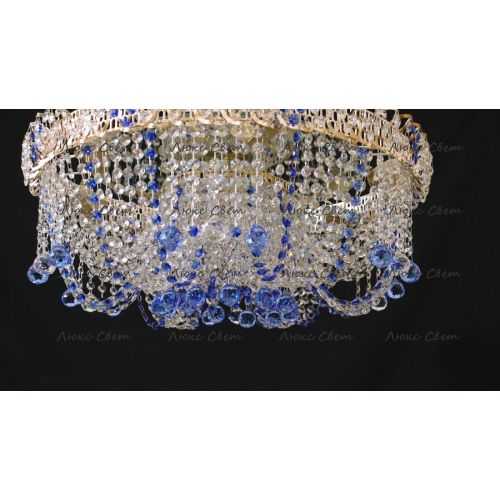 Люстра Водоворот Мария синяя в Сочи Гусь Хрустальный