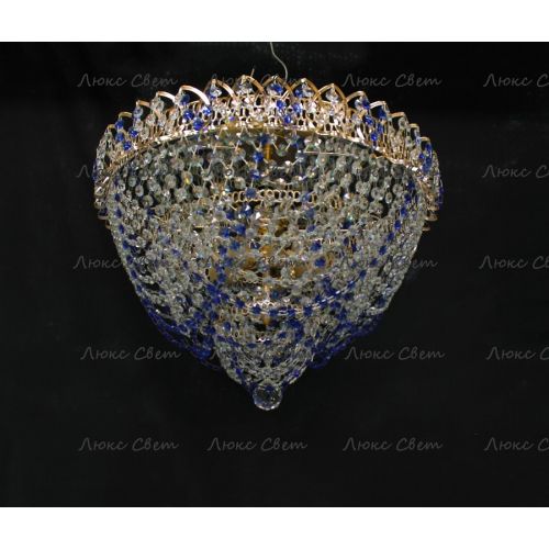 Люстра Водопад Роза синяя в Сочи Гусь Хрустальный