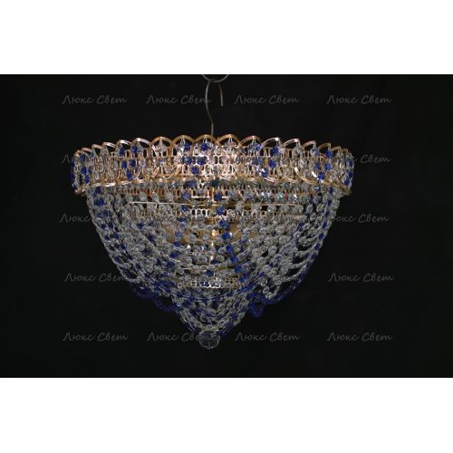 Люстра Водопад Роза синяя в Сочи Гусь Хрустальный