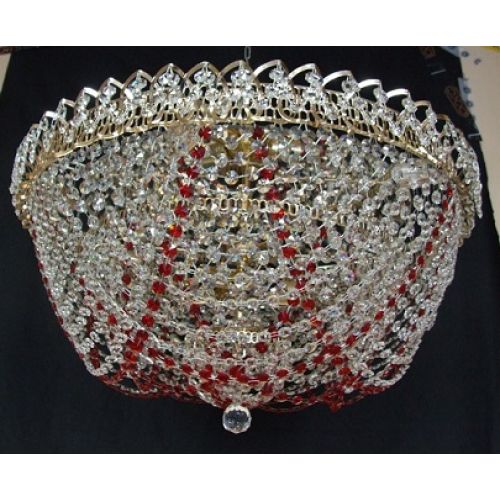 Люстра Водопад роза цветная в Сочи Гусь Хрустальный