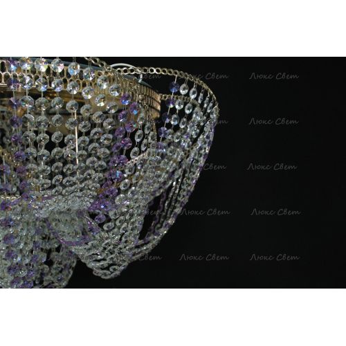 Люстра Космос № 2 фиолетовая в Сочи Гусь Хрустальный