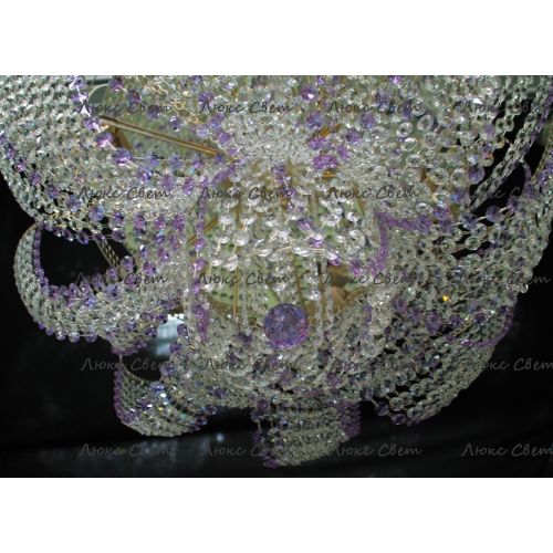 Люстра Космос № 2 фиолетовая в Сочи Гусь Хрустальный