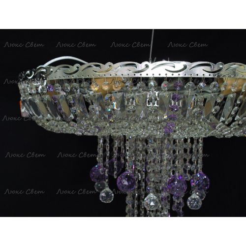 Люстра Анжелика 1 шар 40 мм фиолетовая в Сочи Гусь Хрустальный