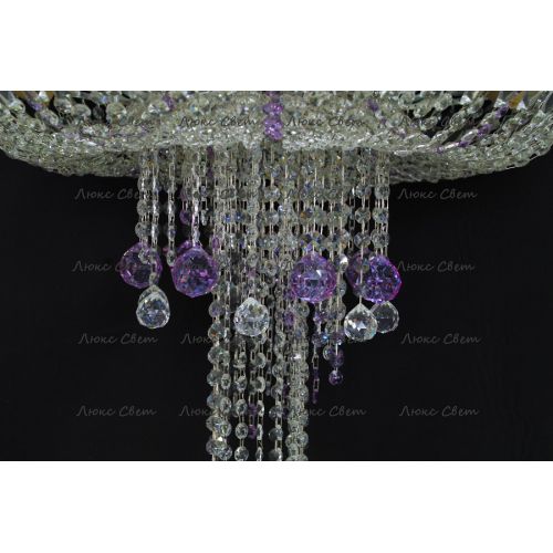 Люстра Анжелика 1 шар 40 мм фиолетовая в Сочи Гусь Хрустальный