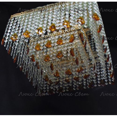 Люстра Квадрат Гамма дубик чайный  в Сочи Гусь Хрустальный