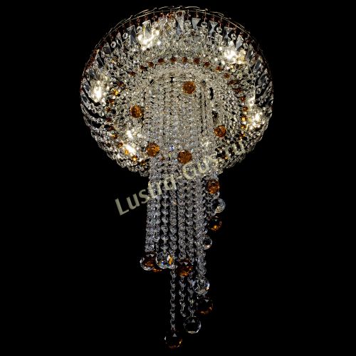 Люстра Анжелика №2 длинная шар 30 мм чайная  в Сочи Гусь Хрустальный