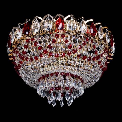 Люстра Астра Ажур красная в Сочи Гусь Хрустальный